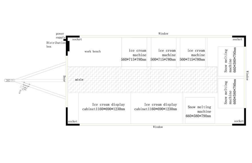 ice cream trailer floor plan